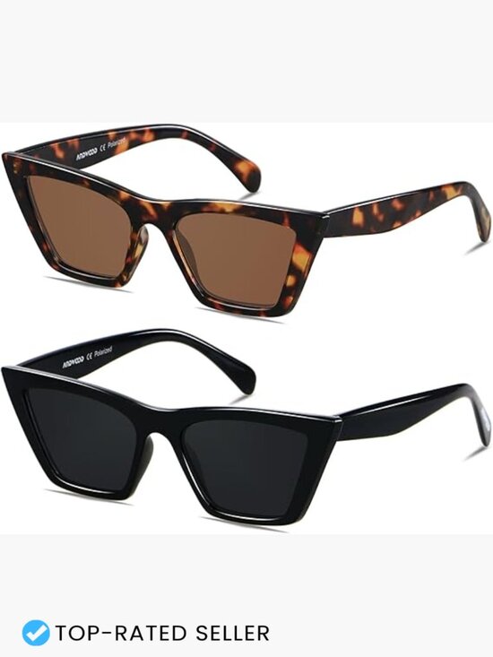 Cat Eye Sunglasses Polarized Retro Vintage Classic Square Oversized Frame UV